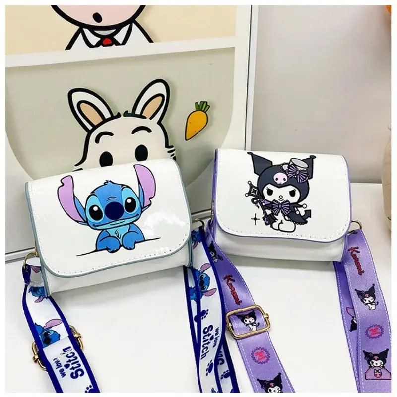 Thumbnail: Anime Cute  Kuromi Stitch Crossbody Bags Girls Women Luxury Brand Bag High Quali