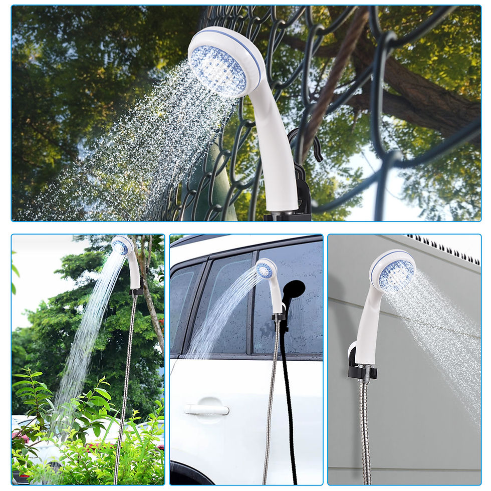 Portable rechargeable camping shower outdoor electric shower pump suitable for c
