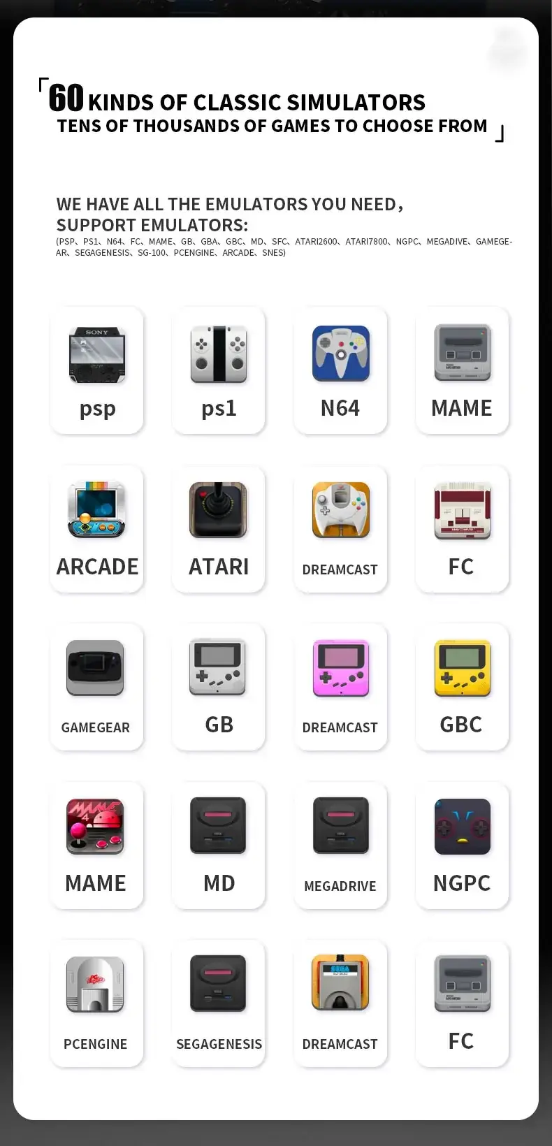 Thumbnail: 2025 New Retro Video Game Console X10 with 70000 Games 60 Emulators For PS2/N64/