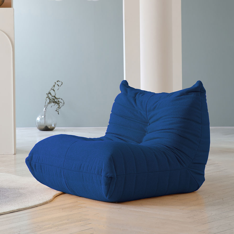 Thumbnail: Teddy Fabric Bean Bag Sofas Comfy Lazy Floor Sofa Couch Soft Lounge Chairs Foam-
