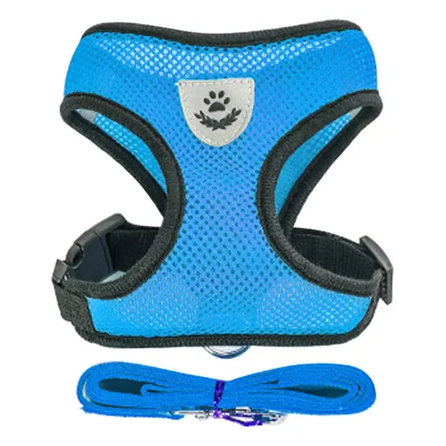 Thumbnail: Cat Harness Vest Walking Lead Leash For Puppy Dogs Collar Polyester Adjustable M