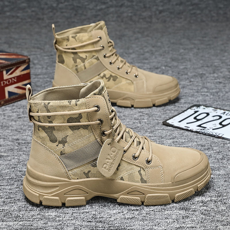 Thumbnail: Mens Autumn Camouflage High Top Boots Outdoor Work Boot Luxury Brands Casual Sne