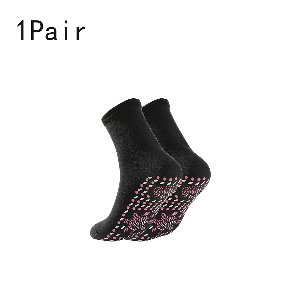 Thumbnail: 1-3Pair Self Heating Socks Winter Skiing Warm Socks Pain Relief Whole Foot One S