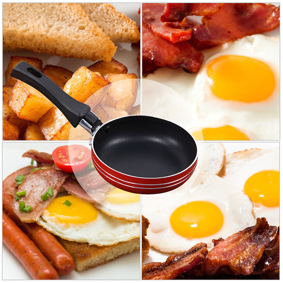 Thumbnail: 12cm/14cm/16cm Mini Frying Pan Non-Stick Steel Frypan Pot Saucepan Random Color 