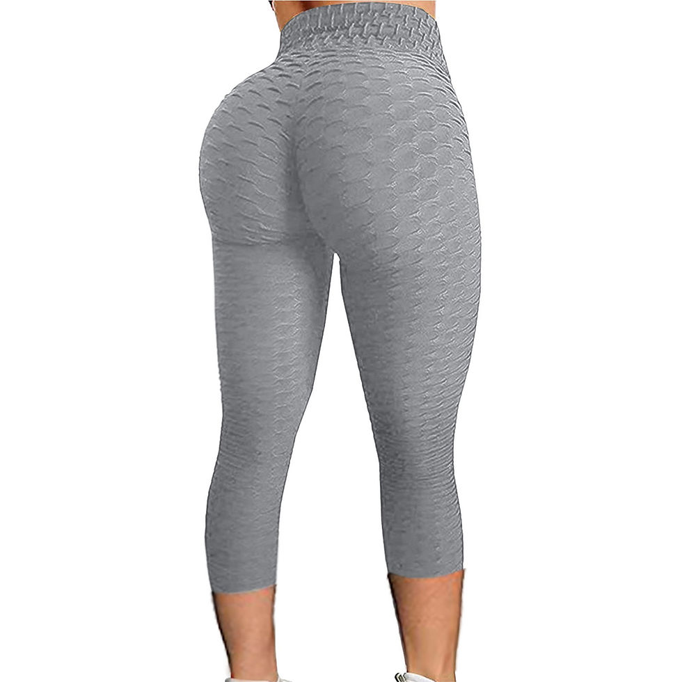 Thumbnail: Women's Jacquard Bubble Hip Lifting Sports Fitness Running High Waist Yoga Runni