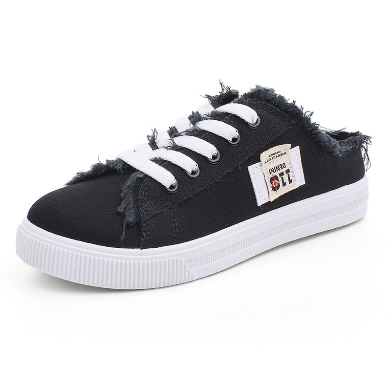 Thumbnail: Spring Summer Women Canvas Sneaker Low Top Denim Sneakers Ladies Lace-Up Flat Ca