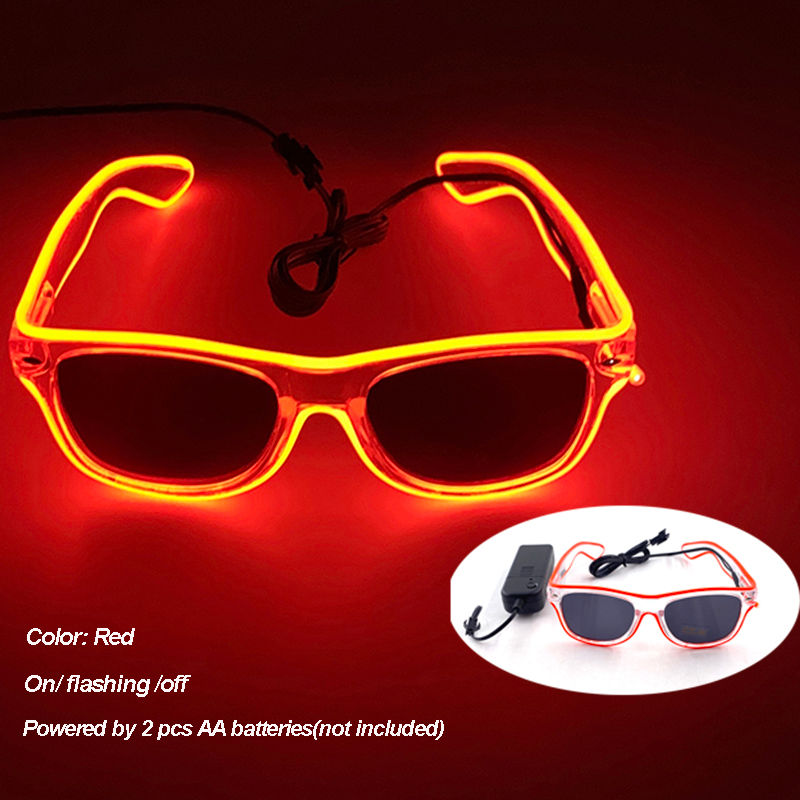 Thumbnail: Cool Luminous Colorful LED Light Up Glasses Glowing Neon Light Flashing Party Gl