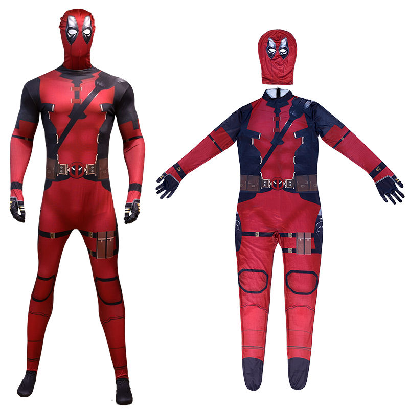 Thumbnail: Deadpool Child Costume Halloween Costumes Kids Men Adult Superhero Bodysuit Jump