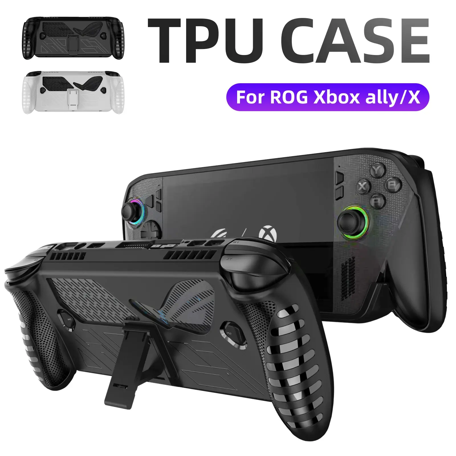 TPU Case for ROG Xbox Ally / Ally X Protective Cover Skin with Kickstand Shockpr