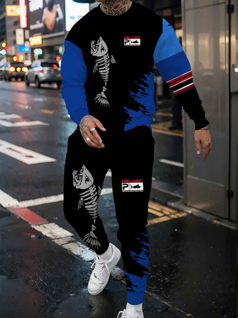 Thumbnail: Wolf 3d Printed Tshirt +Pants Suit Male Autumn and Winter Casual tshirt Pullover