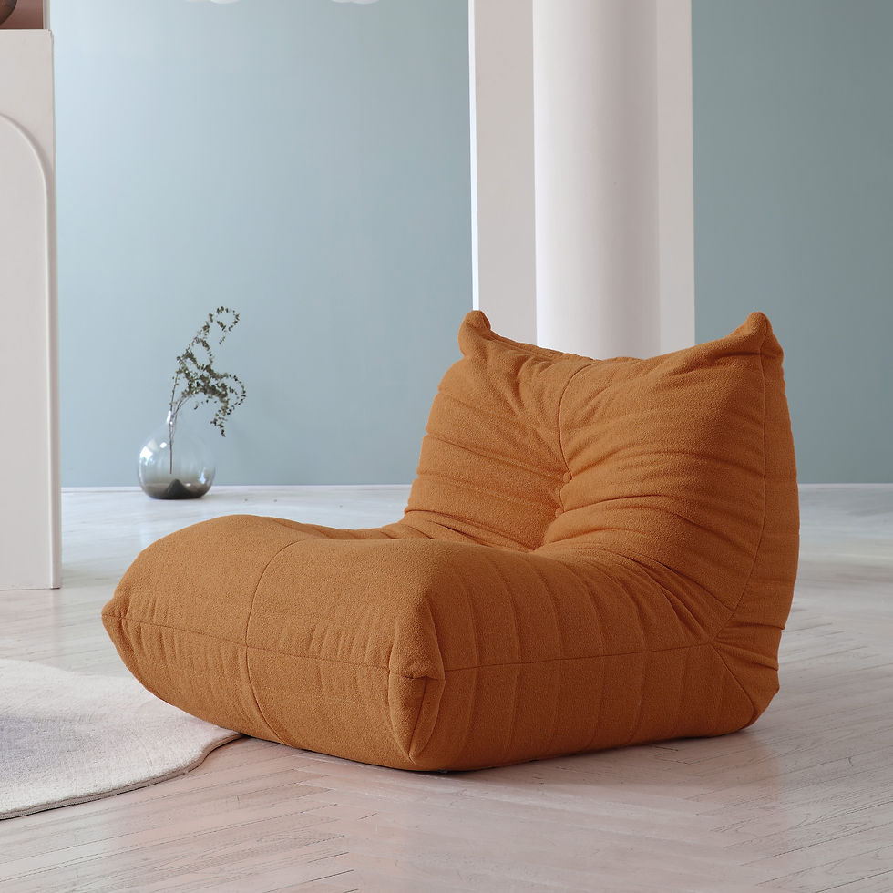 Thumbnail: Teddy Fabric Bean Bag Sofas Comfy Lazy Floor Sofa Couch Soft Lounge Chairs Foam-