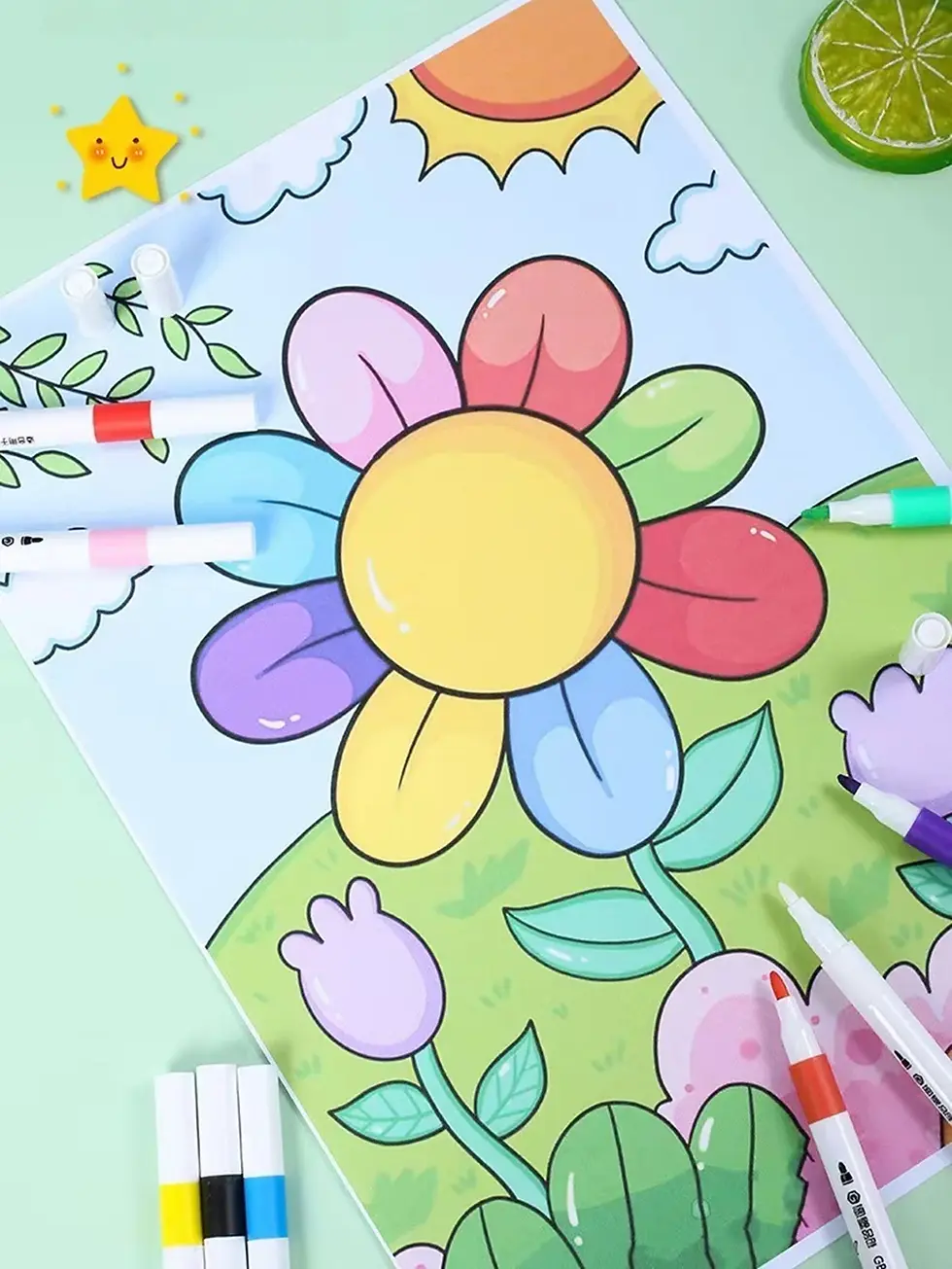 Thumbnail: 12-60 Colors Acrylic Markers Pen Set Paint Art Marker Soft Tip Pen for Children 