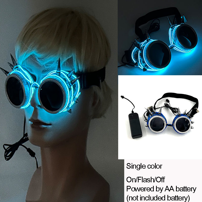 Thumbnail: Cool Luminous Colorful LED Light Up Glasses Glowing Neon Light Flashing Party Gl