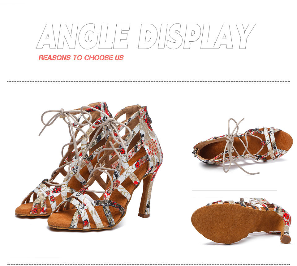 Thumbnail: Woman Dance Heels For Dancing Latin Shoes Heeled Ballroom Tango Jazz Girls Ladie