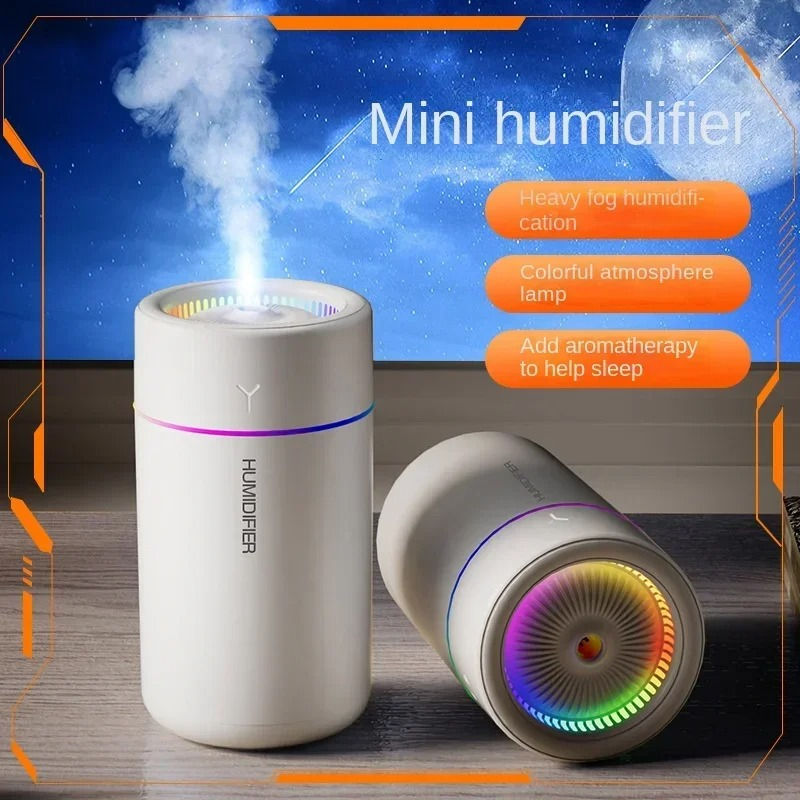 Thumbnail: Car Air Humidifier 280ML Large Fog Volume Colorful Light Silent Aroma Diffuser E