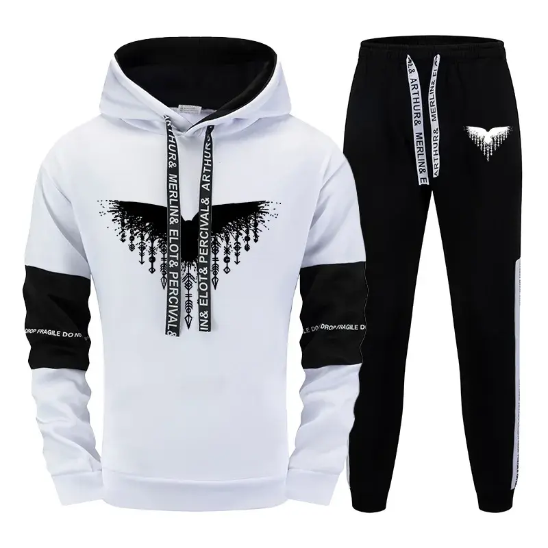 Thumbnail: 2025 New Trend Men's Hoodie Sweatpants 2pcs Set Autumn Winter Daily Casual Sport