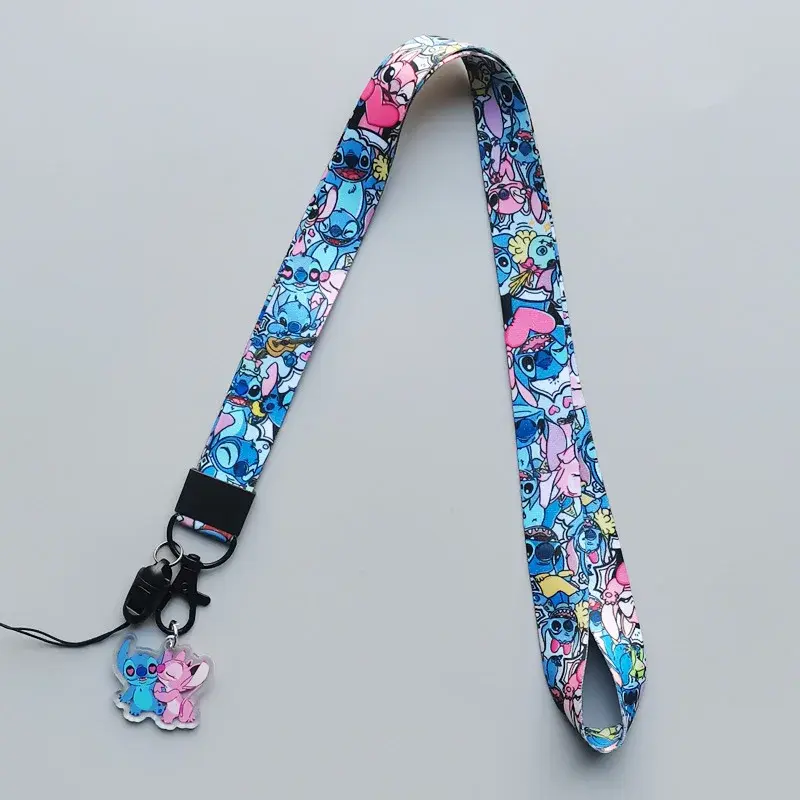 Thumbnail: Cute Stitch Cartoon Phone Strap with Neck Lanyard Neck Strap for Anime Fans and 
