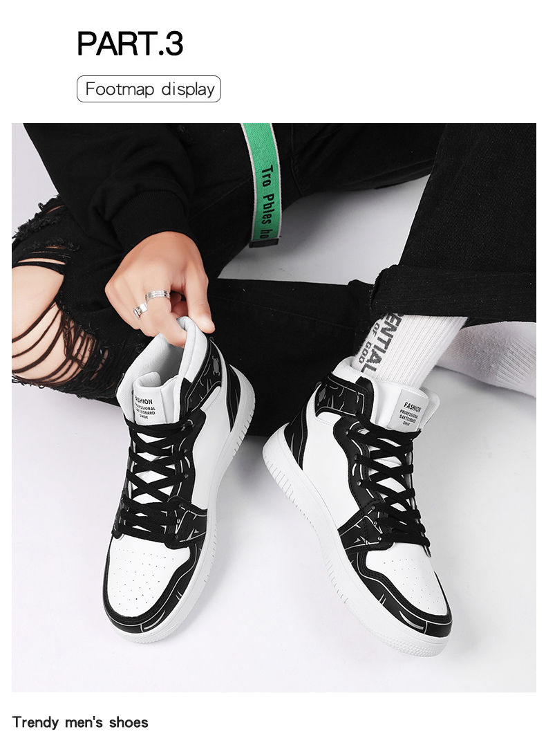 Thumbnail: Big Size 47 Running Shoes Men Sports High Top Breathable Mens Comfortable Athlet