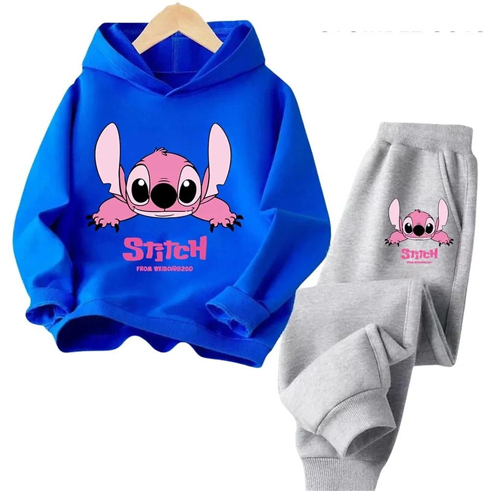 Thumbnail: Children Hoodies Stitch Kawaii Fashion Pullover Sweatshirt Anime Trucksuit Manga