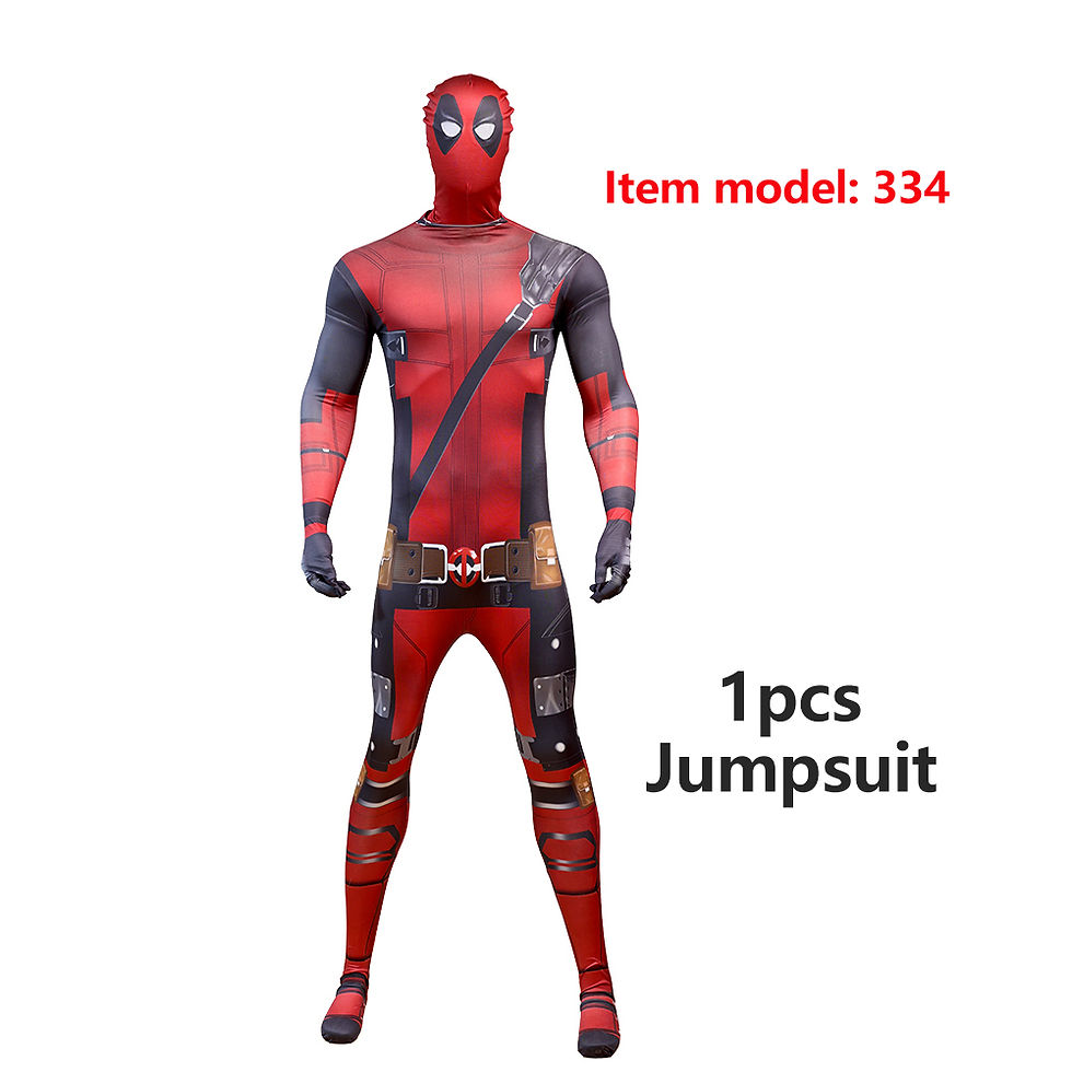 Thumbnail: Deadpool Child Costume Halloween Costumes Kids Men Adult Superhero Bodysuit Jump