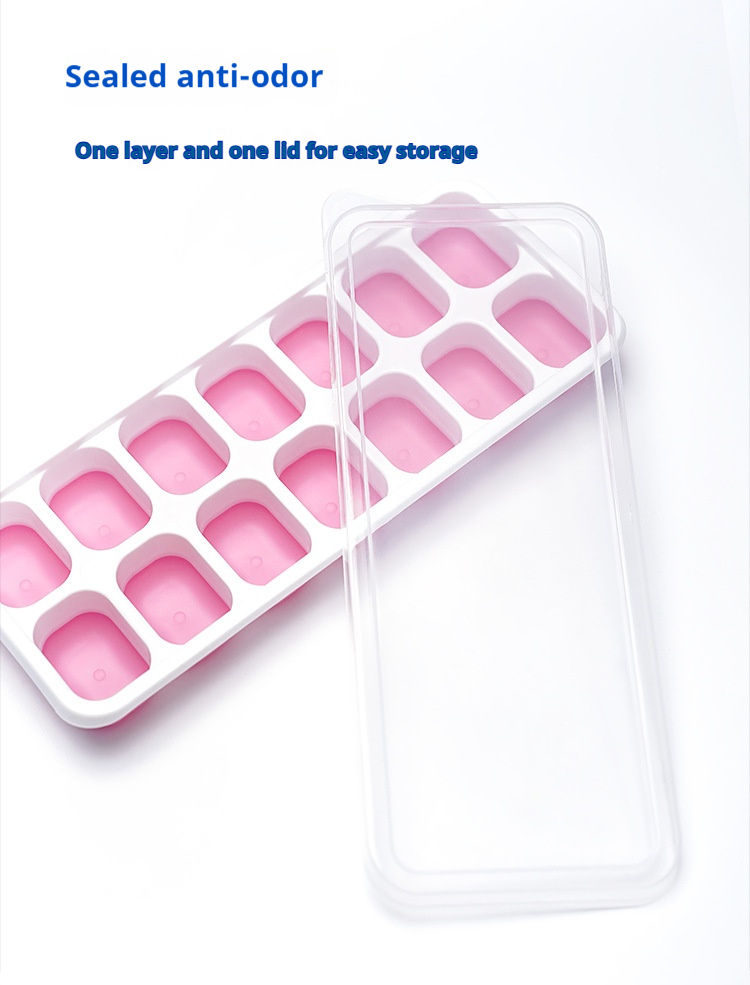 Thumbnail: 14 Grid Ice Cube Tray Silicone Mold Square Ice Cube Tray Mold Ice Cube Maker Non