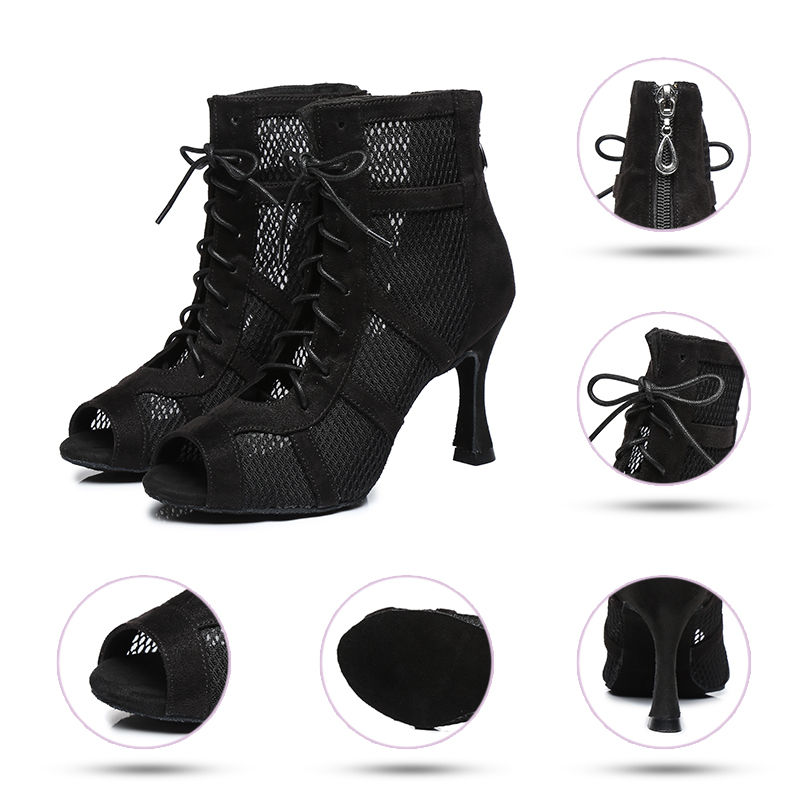 Thumbnail: Latin Dance Shoes Women Girls Pole Ladies Dancing Shoes High Heels bd Competitio