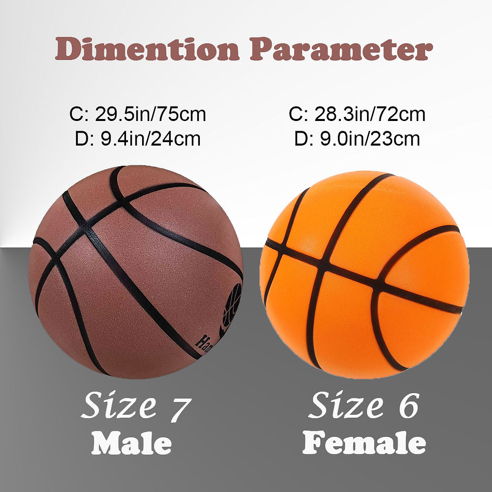 Thumbnail: Grooved Silent Basketball Size 7# 6# Men & Women Player Indoor Dribble Practice 