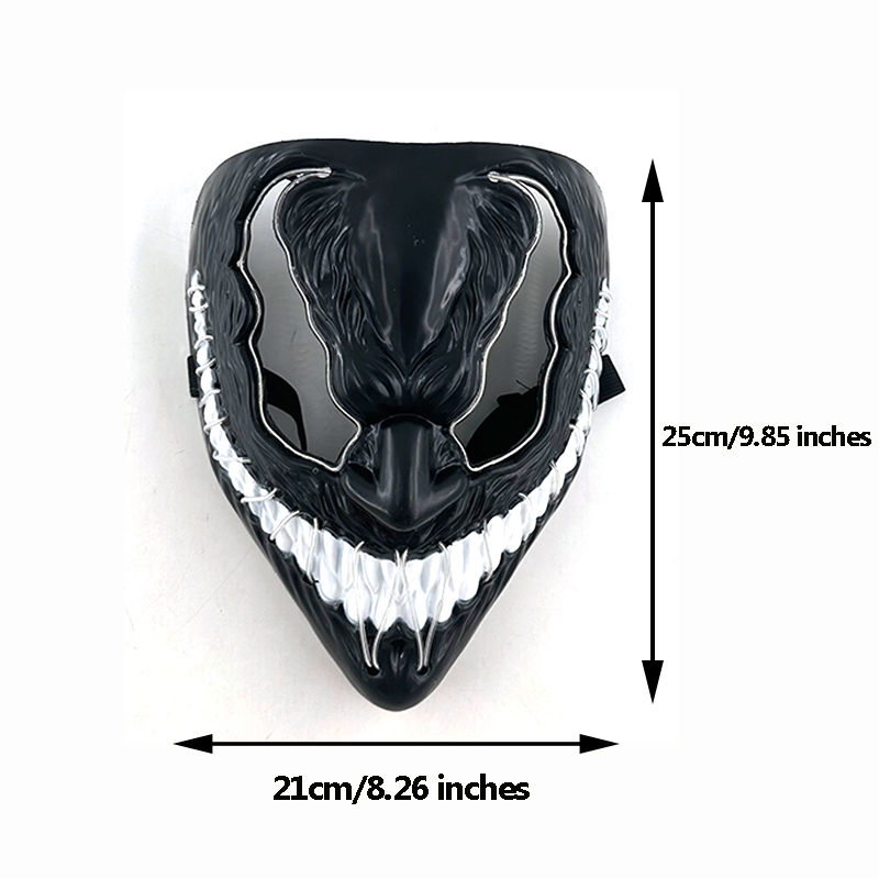 Thumbnail: Wireless Luminous LED Halloween Mask Cosplay Famous Movie Mask Rave Carnival Hal
