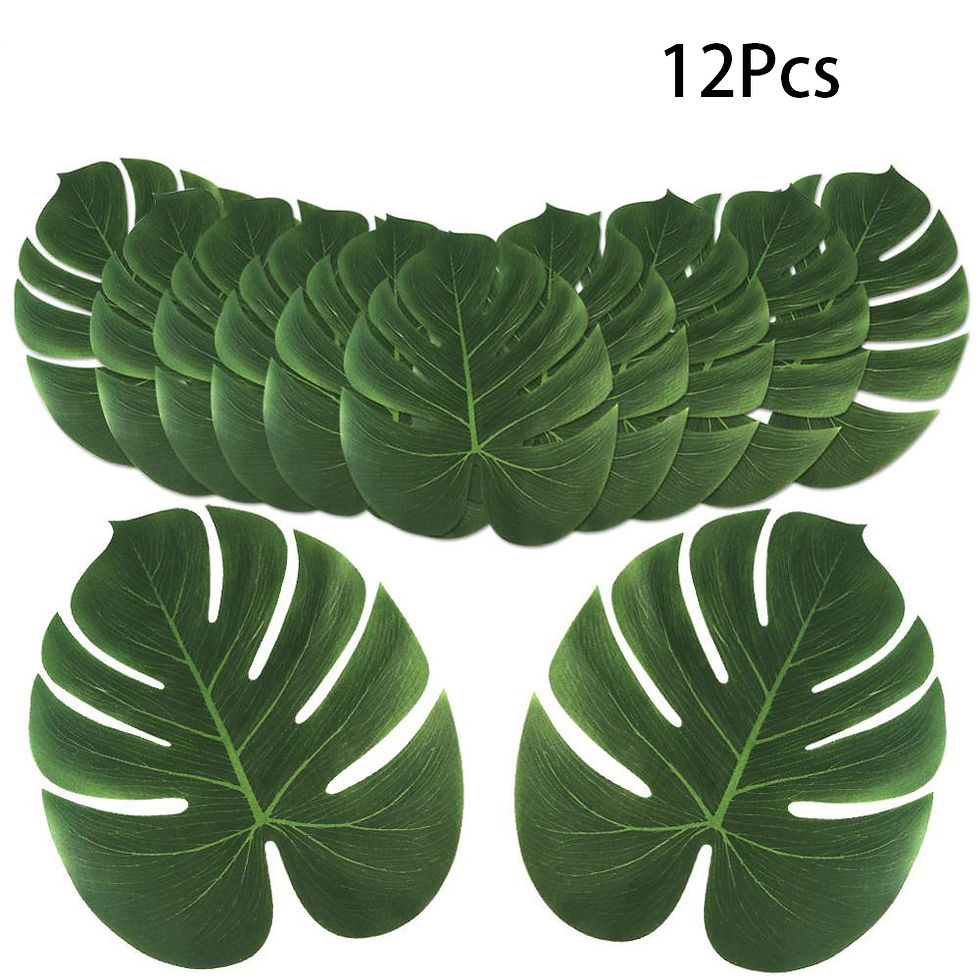 12pcs Tropical Palm Leaves Artifici Leaf Decor Wedding Decoration Green Jungle P
