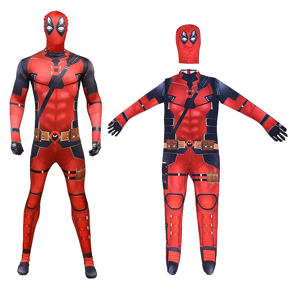 Thumbnail: Deadpool Child Costume Halloween Costumes Kids Men Adult Superhero Bodysuit Jump