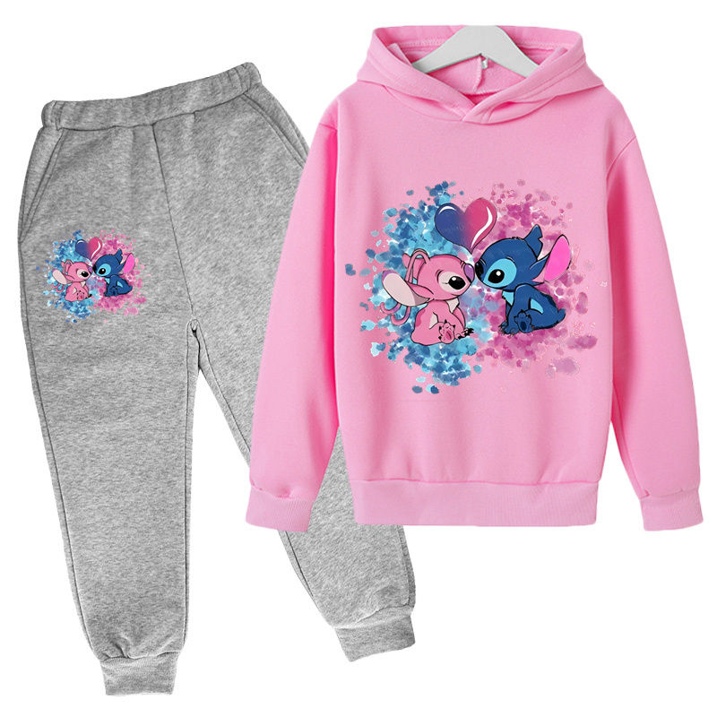Thumbnail: Stitch Man Spring and Autumn Hoodie 2-piece Set for Boys and Girls Fashion Cloth