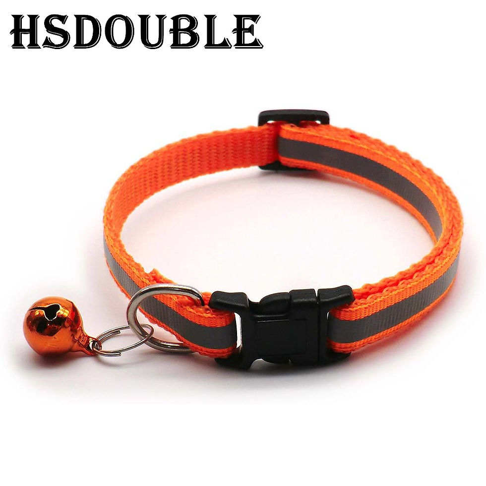 Thumbnail: 2Pcs/Pack 12 Colors Reflective Adjustable Cats And Small Dogs Collars With Bells