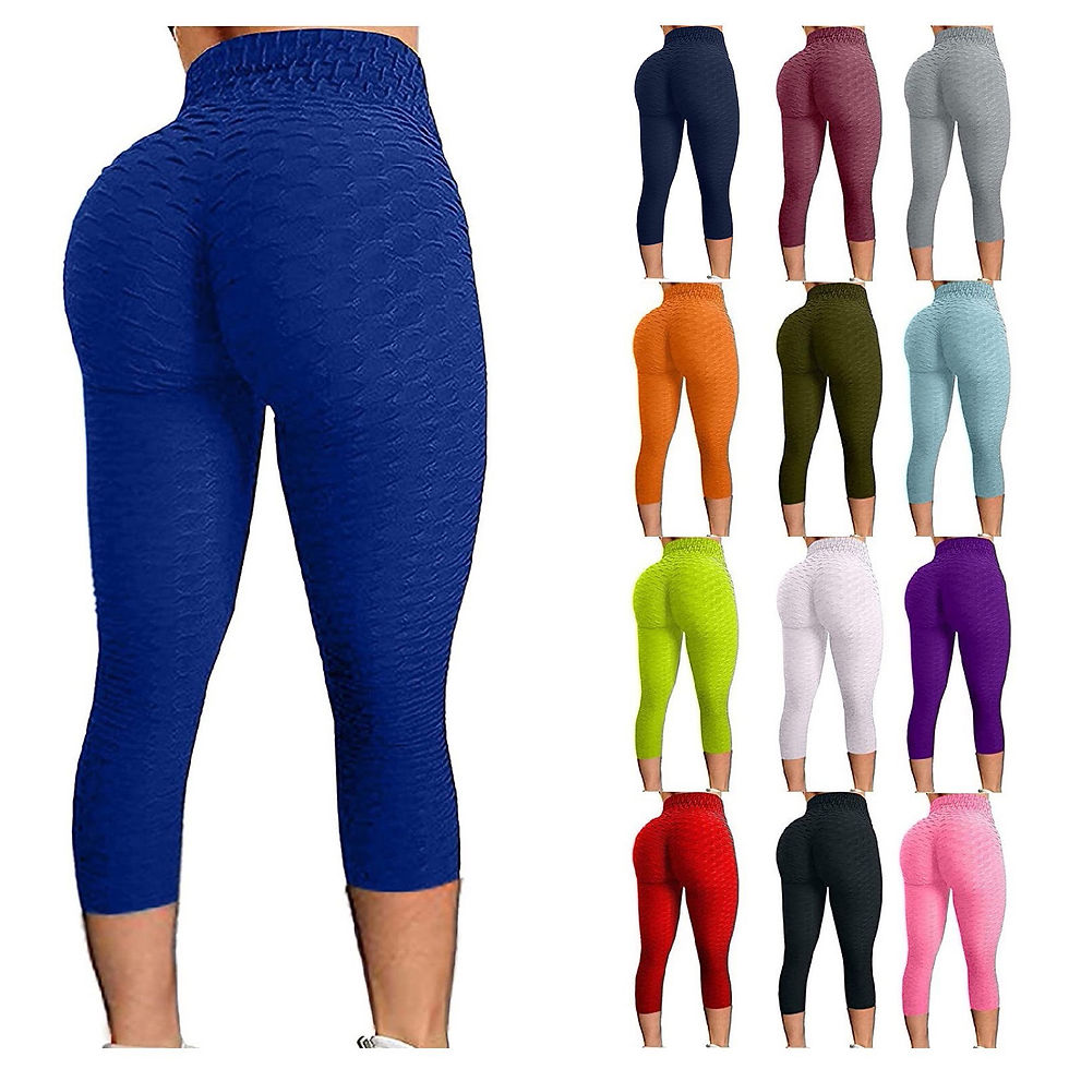 Women's Jacquard Bubble Hip Lifting Sports Fitness Running High Waist Yoga Runni