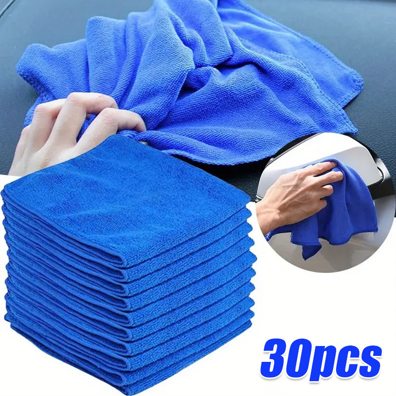 Thumbnail: 10Pcs Microfiber Towels Car Wash Drying Cloth Towel Household Cleaning Cloths Au
