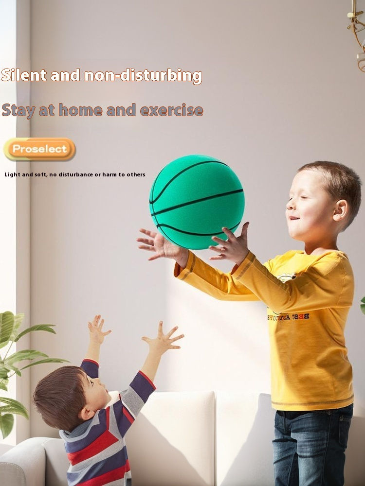 Thumbnail: 18CM Foam Silent Basketball Indoor Training Ball Uncoated Low Noise Basketball T