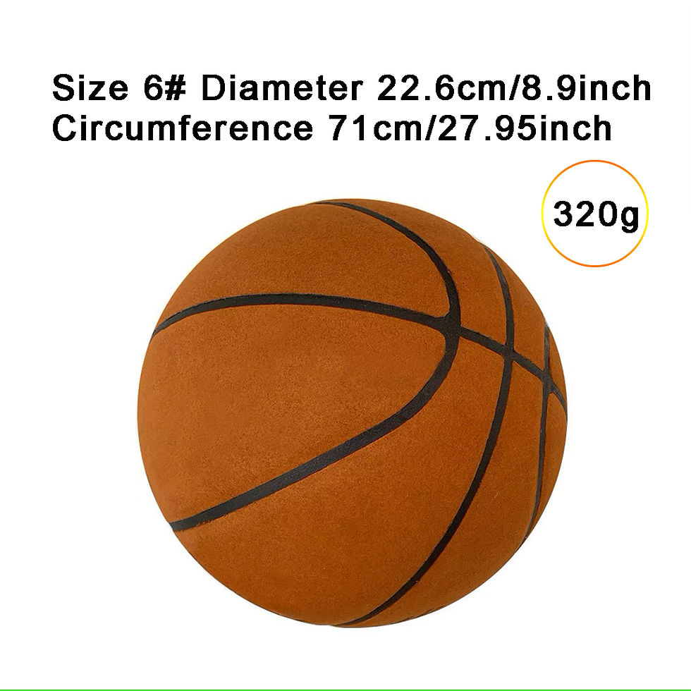 Thumbnail: Silent Basketball Size 7#(29.5")6#/5# Dribbling Indoor Grooved Airless Foam Bask