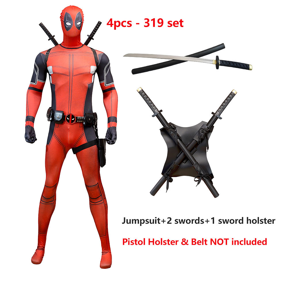 Thumbnail: Deadpool Child Costume Halloween Costumes Kids Men Adult Superhero Bodysuit Jump