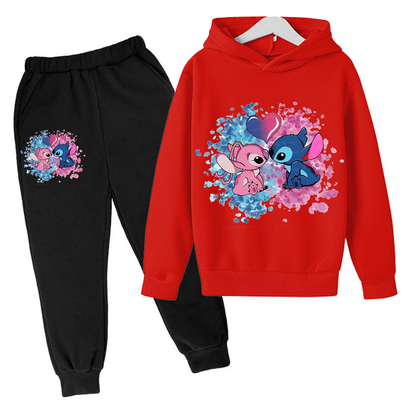 Thumbnail: Stitch Man Spring and Autumn Hoodie 2-piece Set for Boys and Girls Fashion Cloth