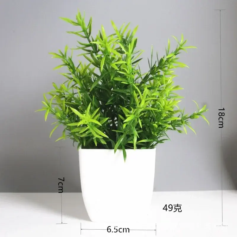 Thumbnail: Artificial Bonsai Green Fake Plant Eucalyptus Flower Potted Plant for Indoor Out
