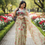 Thumbnail: Pastel Avacado Green And Red Floral Pattern Saree