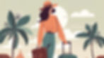 A woman traveling