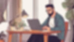 Man working on a laptop