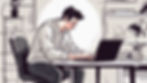 Man working on affiliate marketing