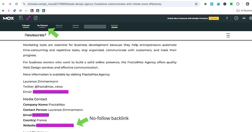 Identify if a link is do-follow or no-follow