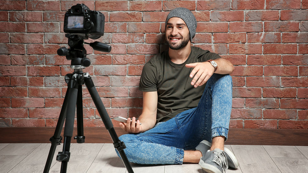 Man recording