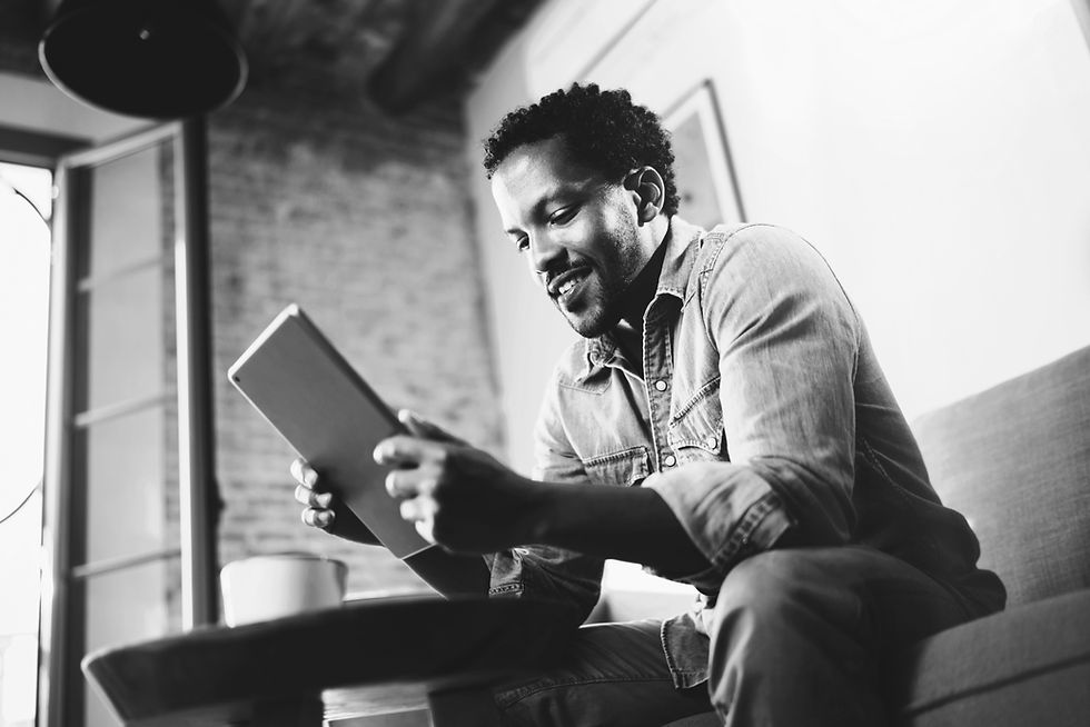 Man Using a Tablet