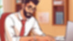 Man working on a laptop