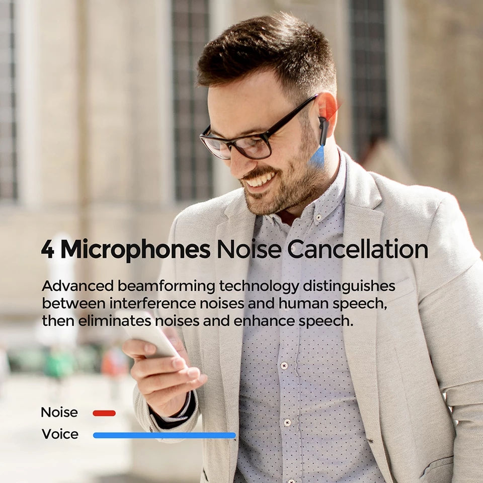 Thumbnail: Mpow MX1 True Wireless Earbuds with 4 Mics Bluetooth TWS Sports Earphones IPX8 W