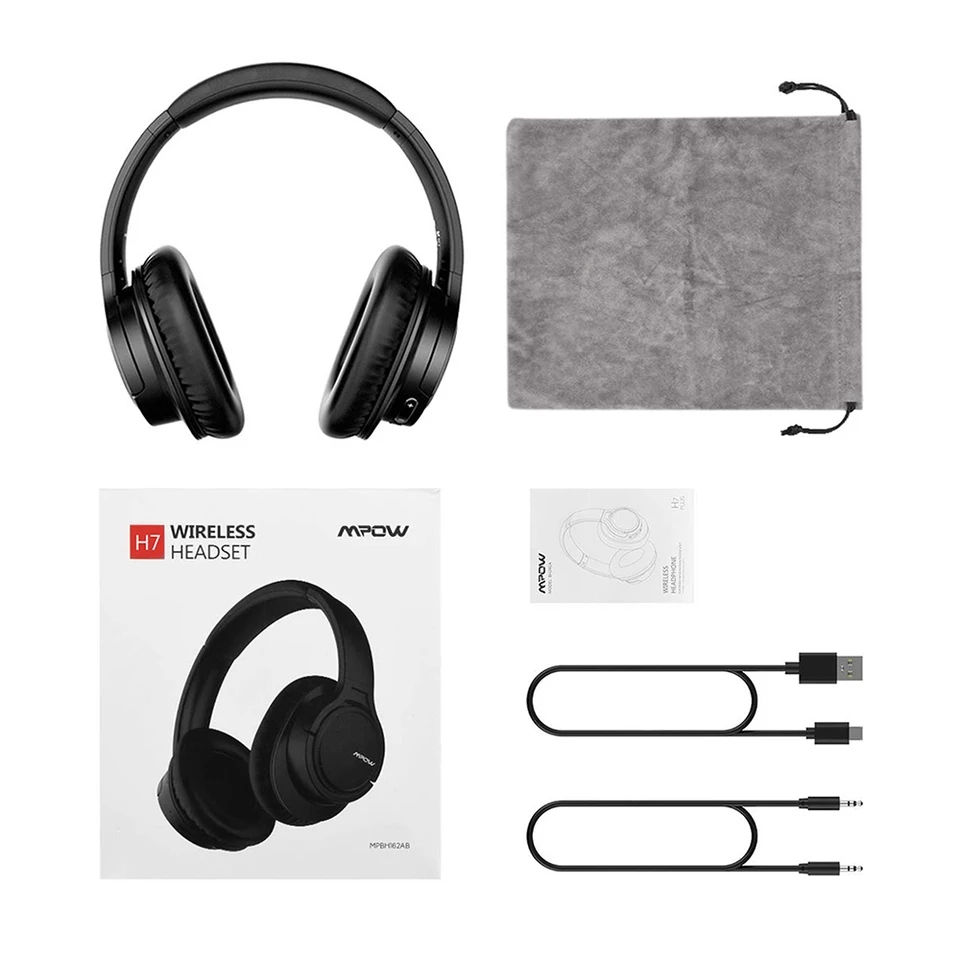 Thumbnail: Mpow H7 Wireless/Wired Headphones Bluetooth Headset