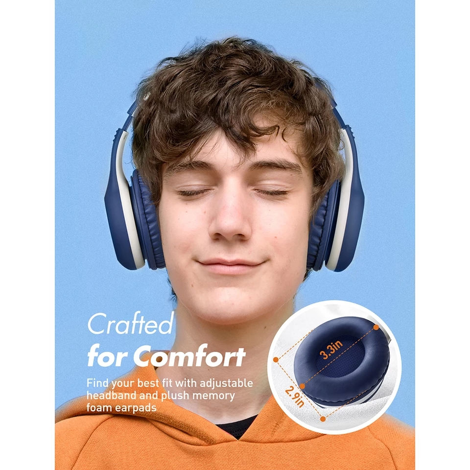 Thumbnail: Mpow CH6 Plus Bluetooth Kids Headphones V5.0 Wireless Headset 95dB Limited With